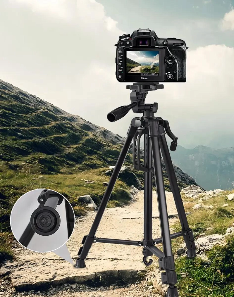 TRIPODE PROFESIONAL PARA CAMARA 360° COLOR NEGRO - 5