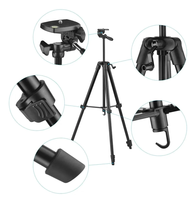 TRIPODE AJUSTABLE PARA CAMARA Y CELULAR - 3