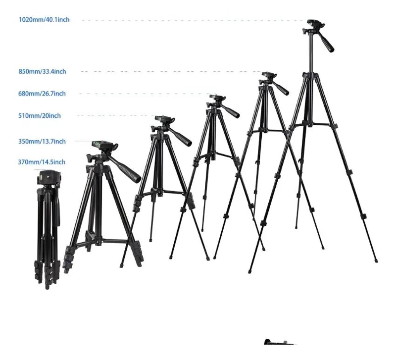 TRIPODE AJUSTABLE PARA CAMARA Y CELULAR - 5