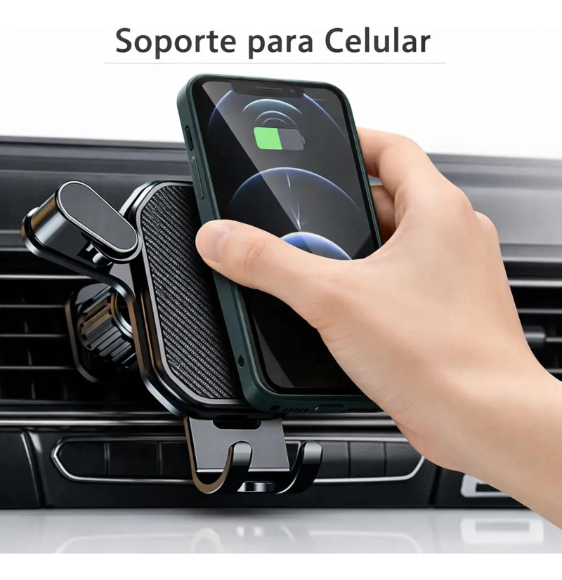 SOPORTE UNIVERSAL PARA CELULAR DE AUTO EN COLOR NEGRO - 2