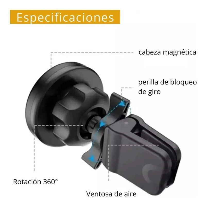 SOPORTE MAGNE TICO PARA CELULAR EN REJILLA DE VENTILACION - 2