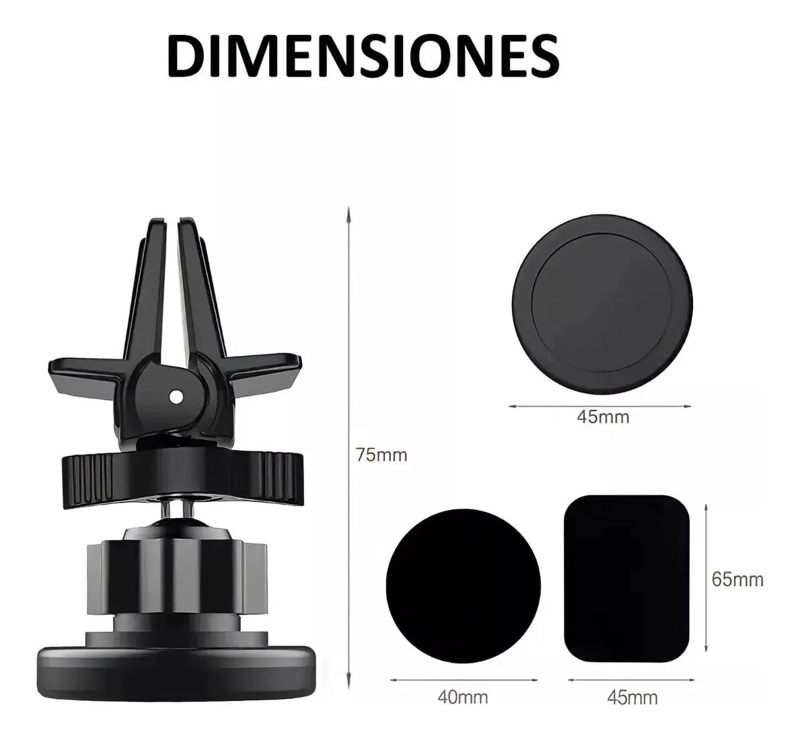 SOPORTE MAGNE TICO PARA CELULAR EN REJILLA DE VENTILACION - 3