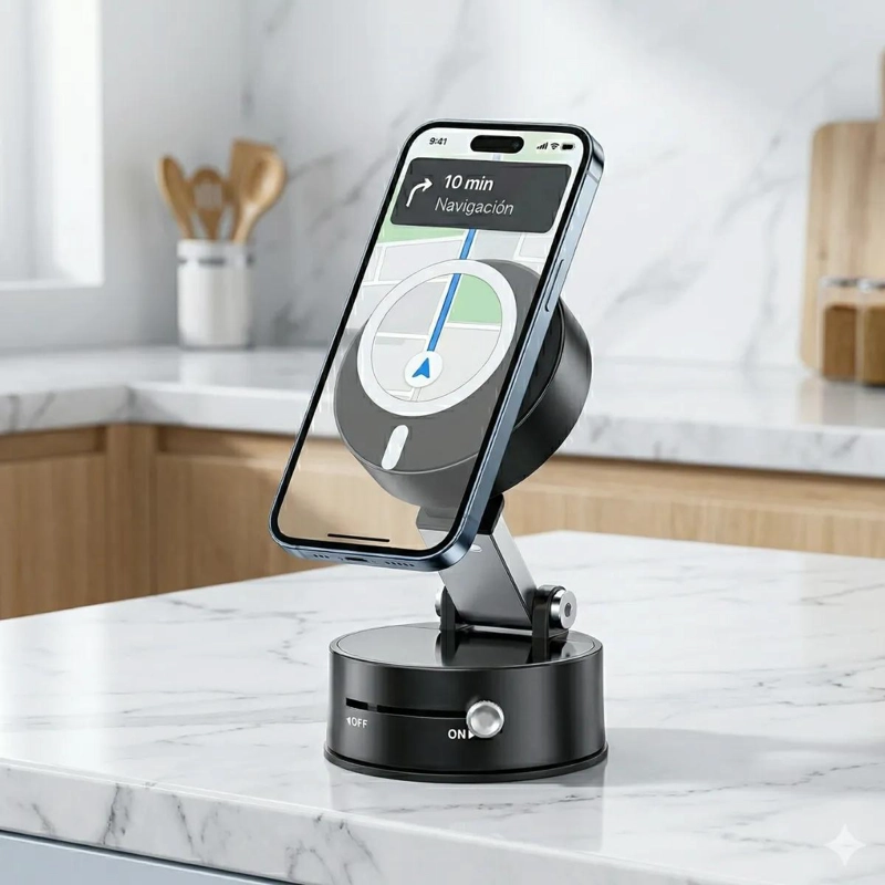 SOPORTE MAGNE TICO PARA CELULAR EN AUTO COMPATIBLE IPHONE - 4