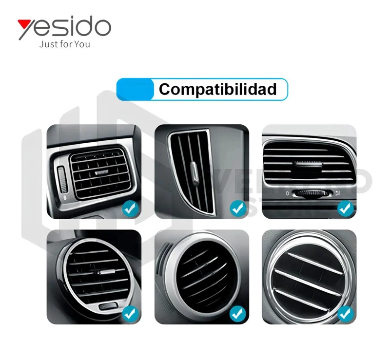 SOPORTE PARA CELULAR DE AUTO MODERNO COLOR NEGRO - 2