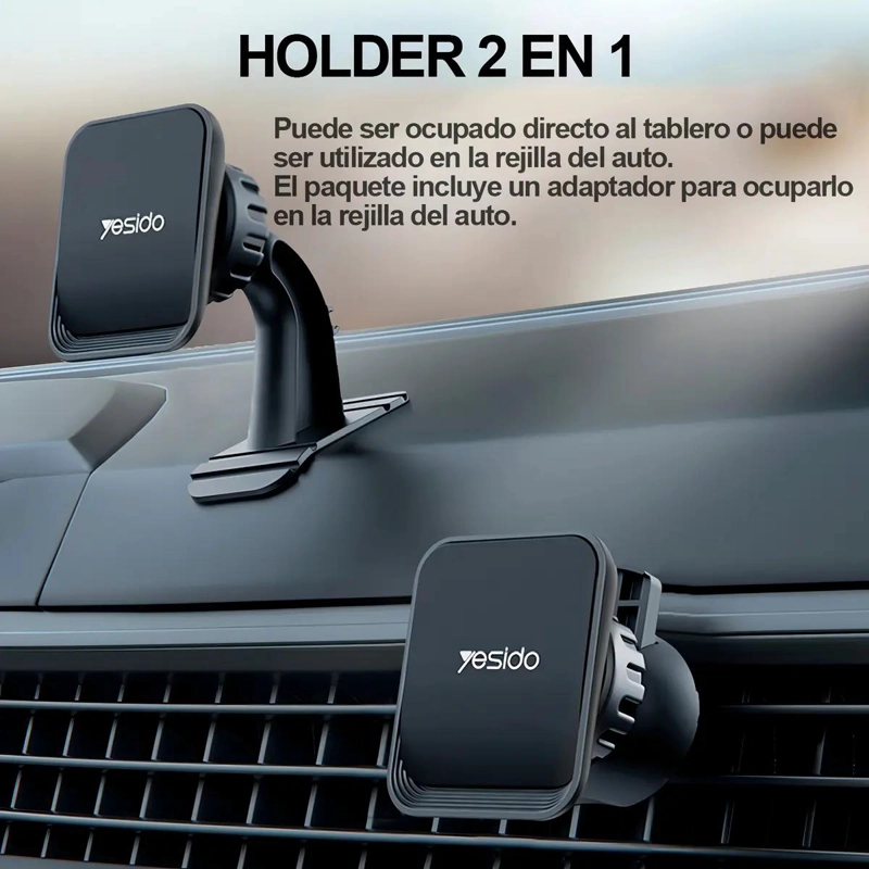 SOPORTE PARA CELULAR DE AUTO MODERNO COLOR NEGRO - 5