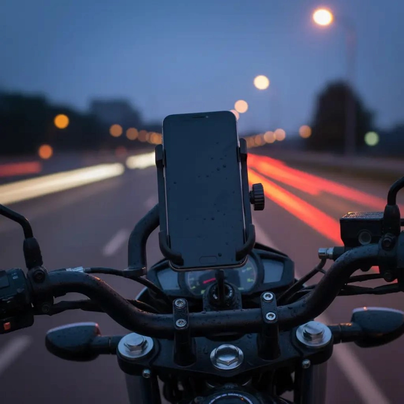 SOPORTE METALICO PARA TELE FONO DE MOTO - 5