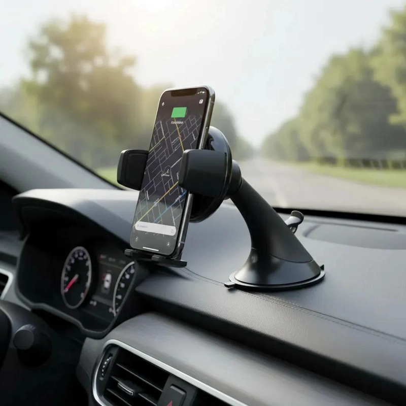 SOPORTE PARA AUTO CON CARGA INALAMBRICA PARA IPHONE 6.7 - 1