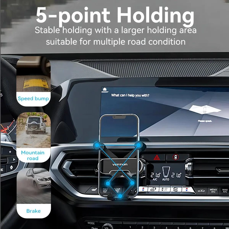 SOPORTE PARA SMARTPHONE DE COCHE EN GRIS - 4