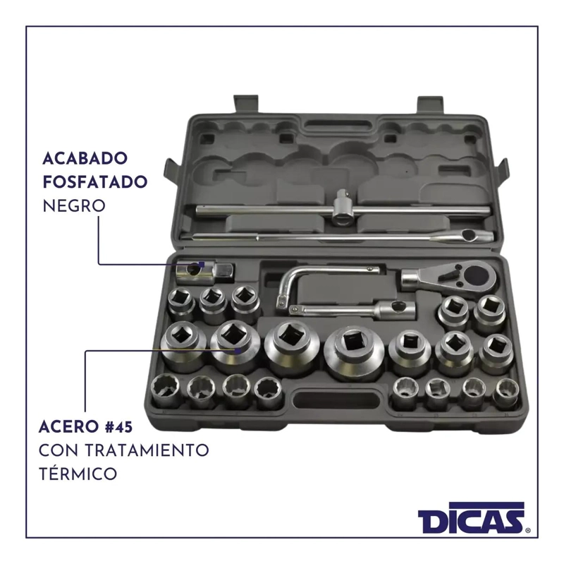 SET DE DADOS DE IMPACTO 3/4 Y 1 PULGADA 26 PIEZAS - 4