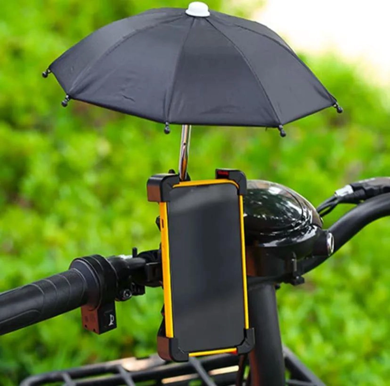SOPORTE PARA CELULAR CON QUITASOL PARA MANUBRIO DE MOTO O - 2