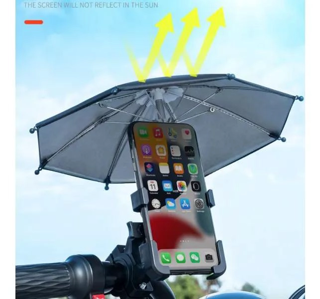 SOPORTE PARA CELULAR CON QUITASOL PARA MANUBRIO DE MOTO O - 3
