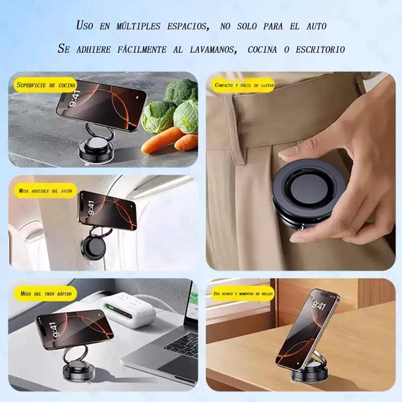 SOPORTE UNIVERSAL PARA CELULAR DE AUTO CON VENTOSA 360° - 3