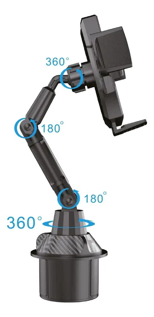 SOPORTE PARA CELULAR EN POSAVASOS DE AUTOMOVIL NEGRO - 2