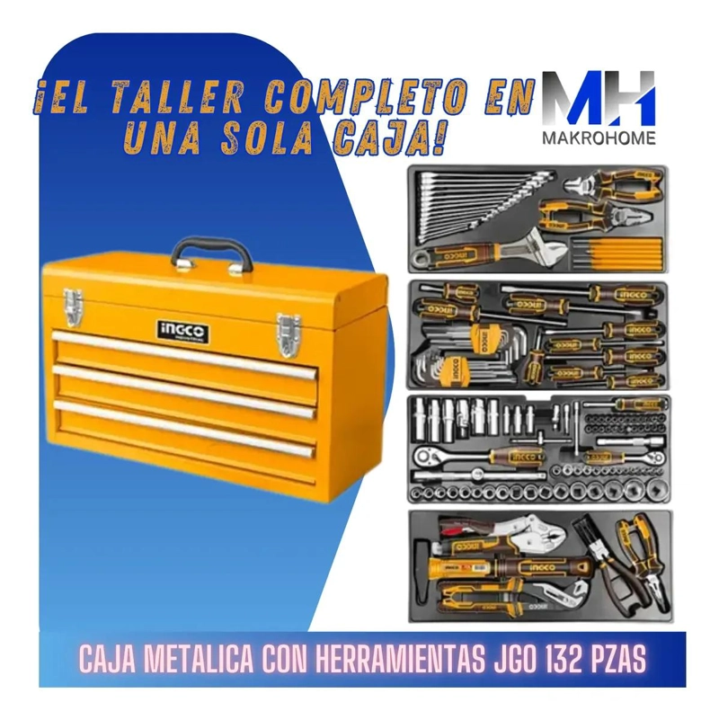 SET DE HERRAMIENTAS 132 PIEZAS CON DADOS 1/4 Y 1/2 - 3