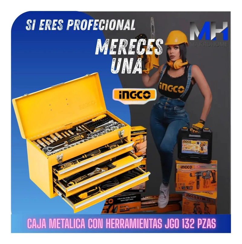 SET DE HERRAMIENTAS 132 PIEZAS CON DADOS 1/4 Y 1/2 - 5