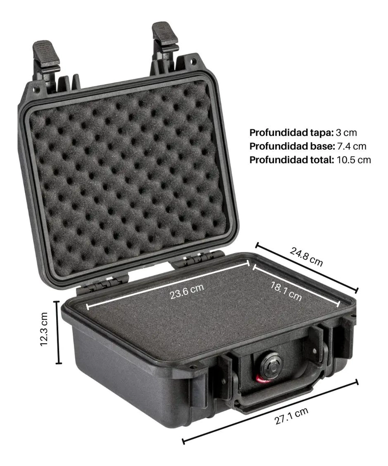 ESTUCHE PROTECTOR SUMERGIBLE PELICAN 1200 CON ESPUMA - 5