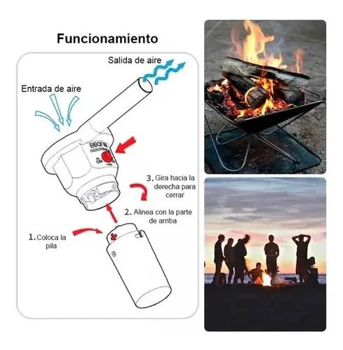 SOPLADOR ELE CTRICO PORTATIL PARA ASADOS Y PARRILLAS - 3