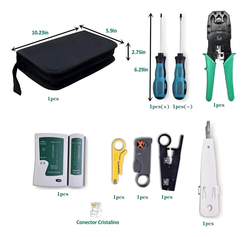 KIT DE HERRAMIENTAS PARA REPARACION DE REDES CON CRIMPEAD - 4
