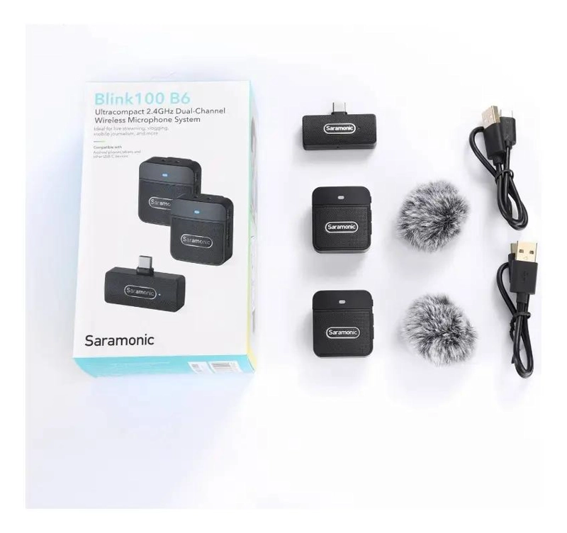 MICROFONO INALAMBRICO CORBATERO USB-C BLINK100B6 - 3