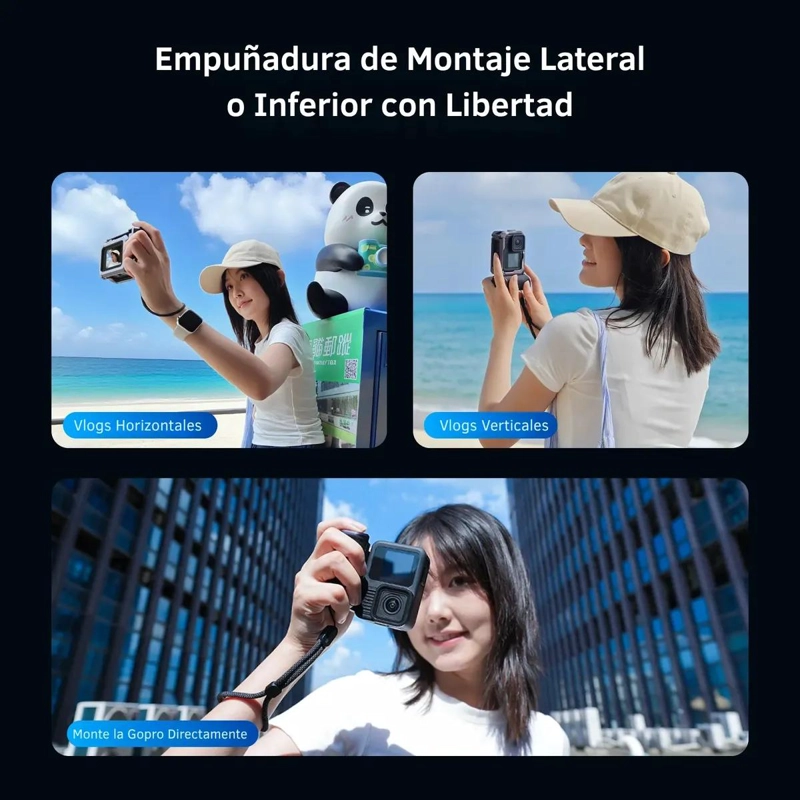 EMPUÑADURA CON JAULA DE ALUMINIO PARA GOPRO 9 A 13 - 4