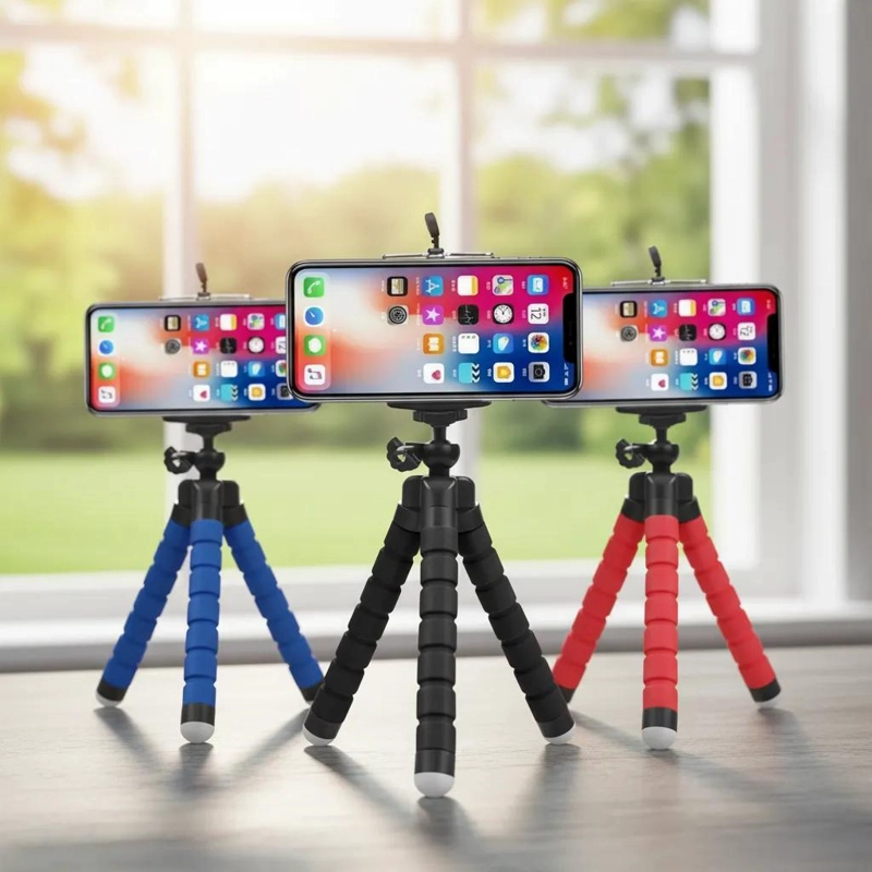 GENÉRICO TRIPODE FLEXIBLE UNIVERSAL PARA CELULAR PACK 3 UNIDADES