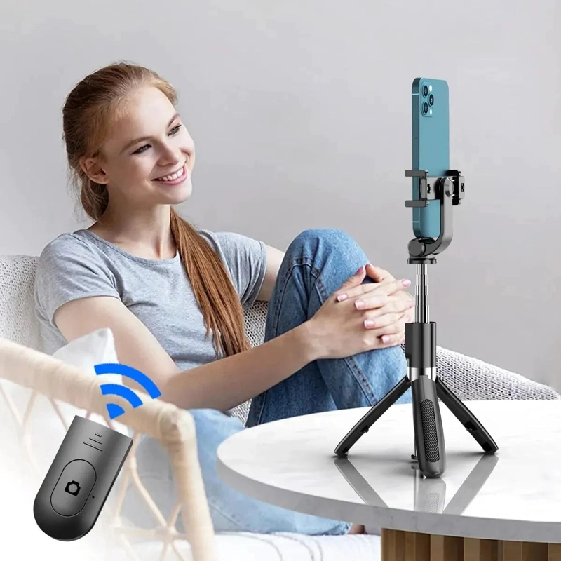 KIT MONOPOD BLUETOOTH CON TRIPODE PARA SELFIES Y TIKTOK - 5