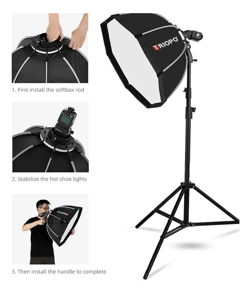 OCTABOX 65CM SOFTBOX RAPIDO PARA FLASH SPEEDLITE - 5