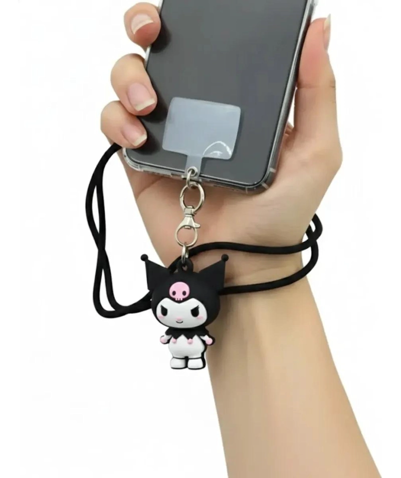 CORREA CUELLO LLAVERO KUROMI 3D PARA CELULAR Y LLAVES - 1