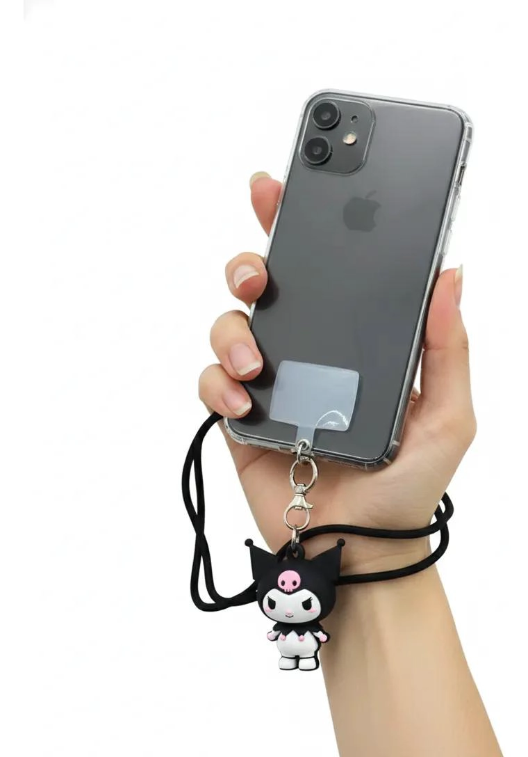 CORREA CUELLO LLAVERO KUROMI 3D PARA CELULAR Y LLAVES - 2
