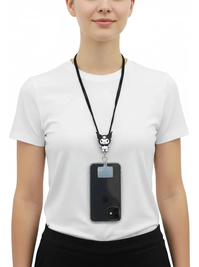 CORREA CUELLO LLAVERO KUROMI 3D PARA CELULAR Y LLAVES - 5