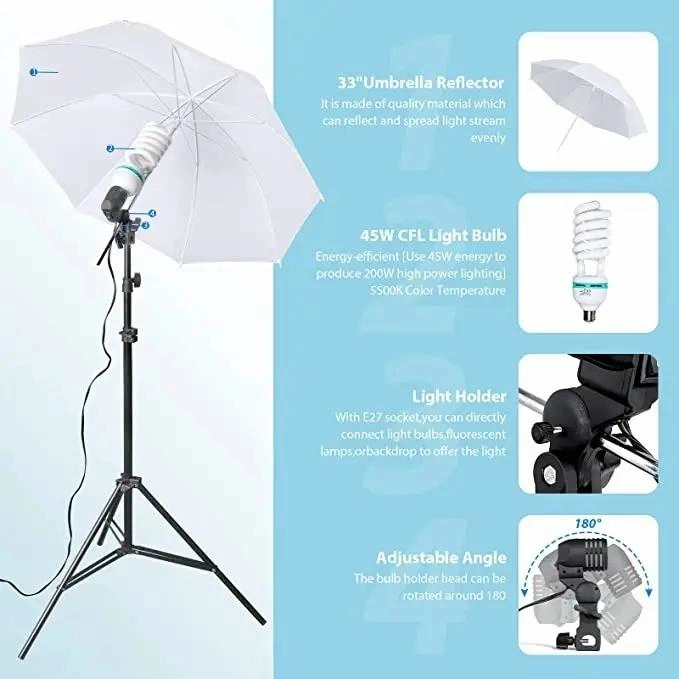 KIT DE ILUMINACION PARA ESTUDIO FOTOGRAFICO COMPLETO - 4