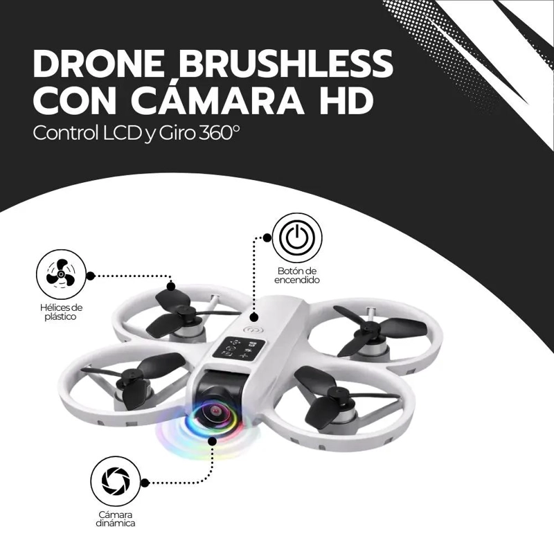 DRON CON CAMARA HD, CONTROL LCD Y GIRO 360° - 3