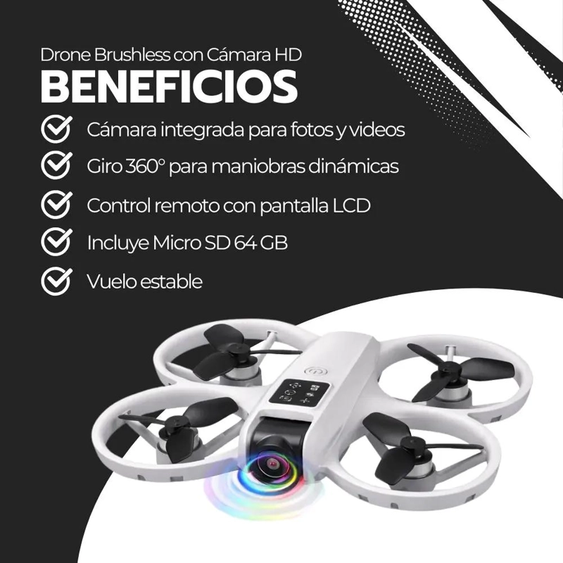 DRON CON CAMARA HD, CONTROL LCD Y GIRO 360° - 4