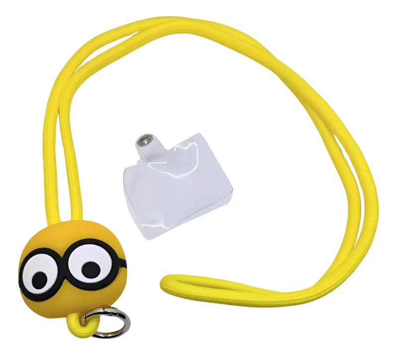CORREA PARA CELULAR 3D CON LLAVERO MINION PARA NIÑOS - 1