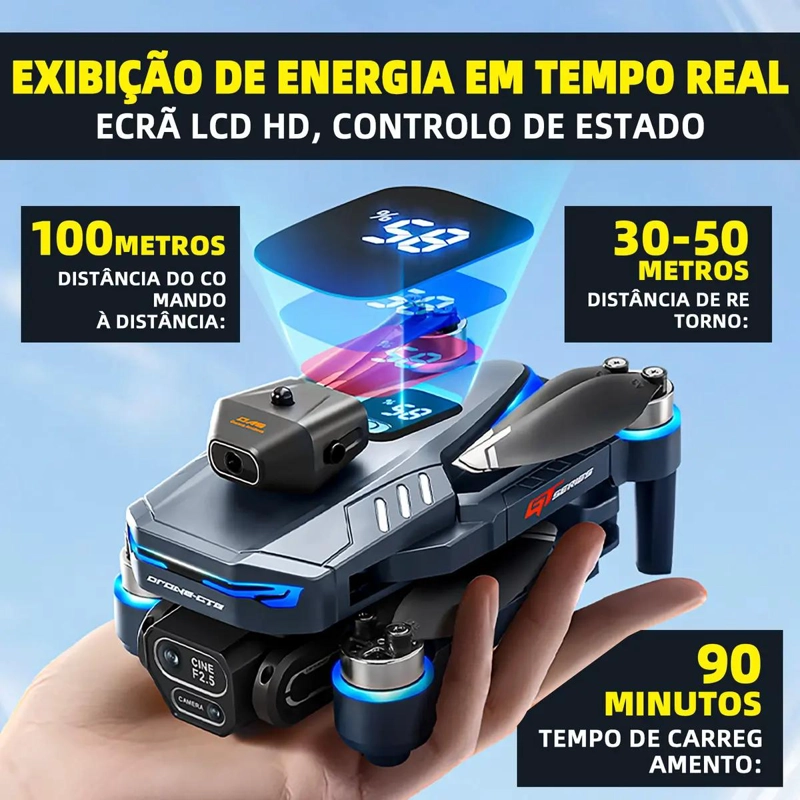 DRONE PROFESIONAL PLEGABLE CON DOBLE CAMARA Y 2.4 GHZ - 3