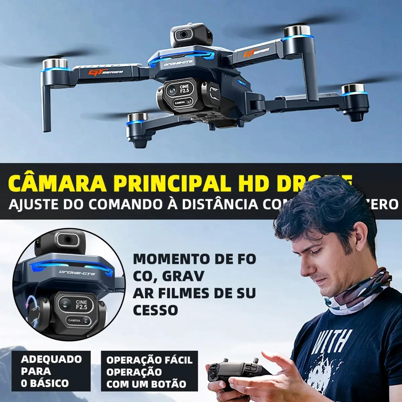 DRONE PROFESIONAL PLEGABLE CON DOBLE CAMARA Y 2.4 GHZ - 4