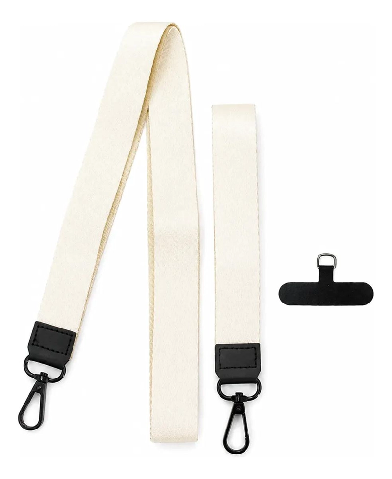 GENÉRICO STRAP COLGANTE DOBLE BEIGE PARA CELULAR UNIVERSAL
