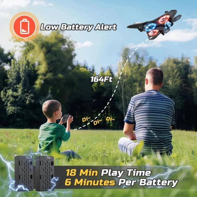 DRON AVION DE COMBATE CON CONTROL REMOTO ANTIGOLPES - 3