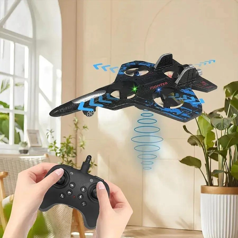 DRON AVION DE COMBATE CON CONTROL REMOTO ANTIGOLPES - 4