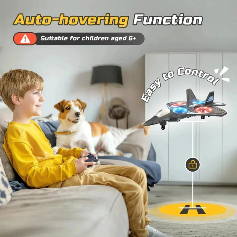 DRON AVION DE COMBATE CON CONTROL REMOTO ANTIGOLPES - 5