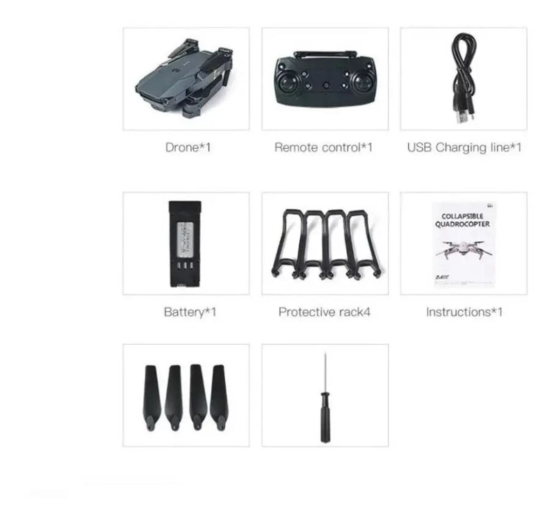 DRONE RECARGABLE CON CAMARA DUAL 4K Y WIFI 2.4GHZ - 3