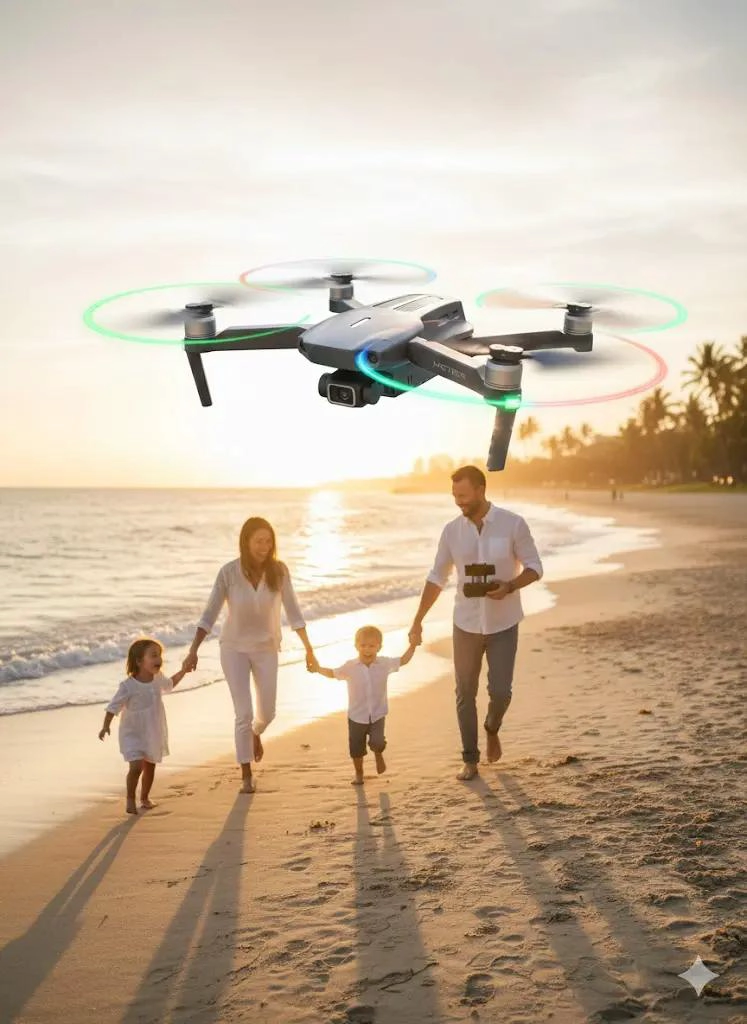MINI DRONE PLEGABLE CON CAMARA 4K DUAL Y CONTROL WIFI - 2