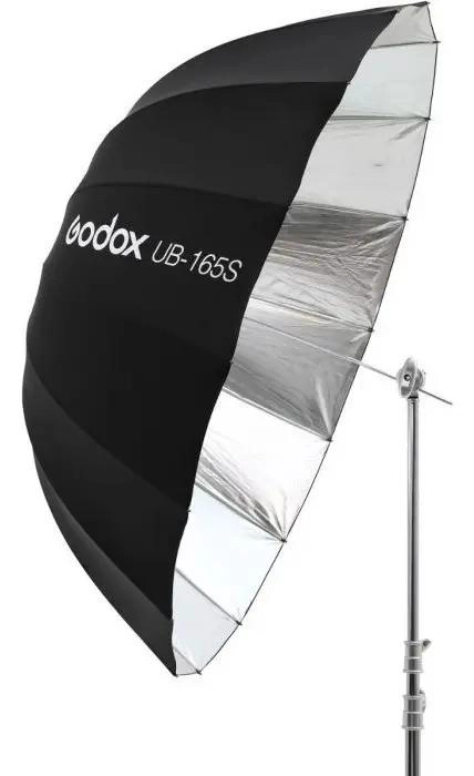 SOMBRILLA PARABOLICA PLATA 165CM PARA FOTOGRAFIA - 2