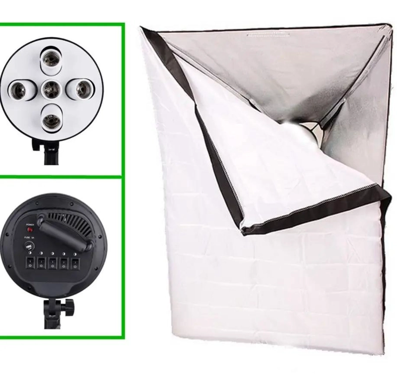 SOFTBOX PARA 5 AMPOLLETAS CON TRIPODE XL 2,8M - 4