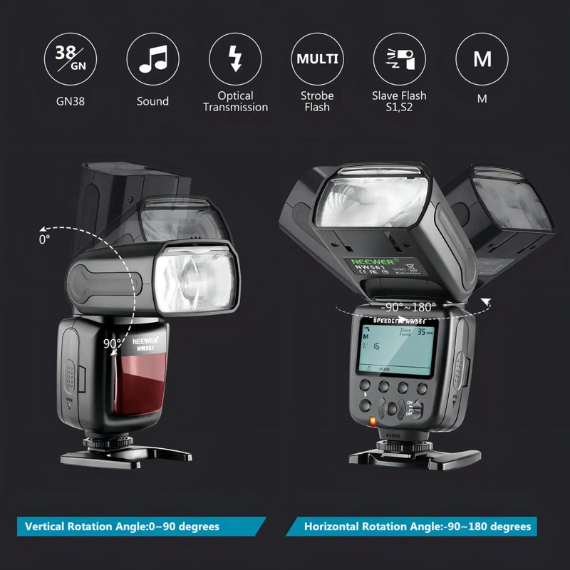 FLASH SPEEDLITE PARA CAMARA COMPATIBLE CANON NIKON SONY - 2