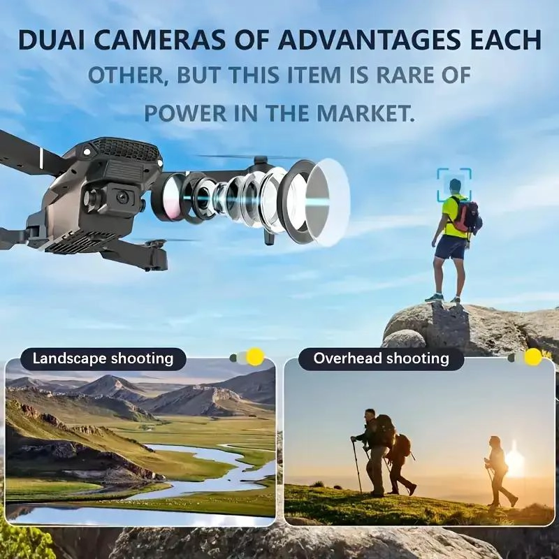 DRON MINI PLEGABLE CON CAMARA 4K HD Y CONTROL REMOTO - 5