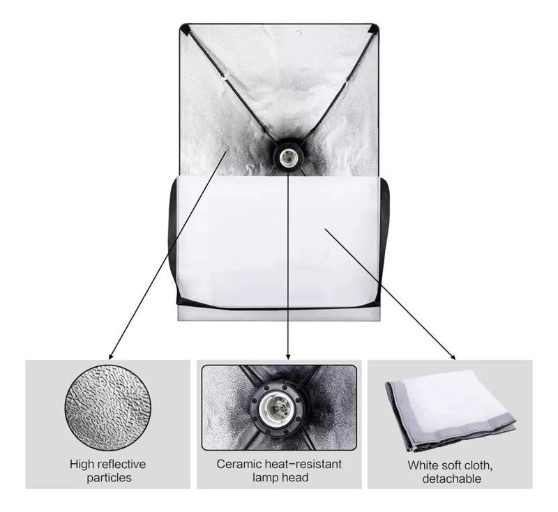 SOFTBOX ILUMINACION CONTINUA LED PARA FOTO Y VIDEO - 4