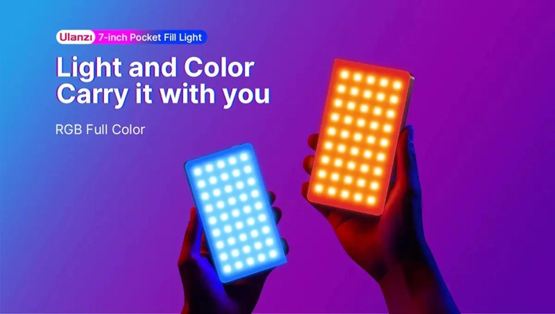 LUZ LED RGB CON BATERIA Y DIFUSOR ULANZI PL-01 - 2