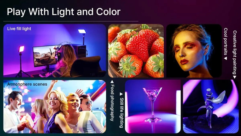 LUZ LED RGB CON BATERIA Y DIFUSOR ULANZI PL-01 - 4