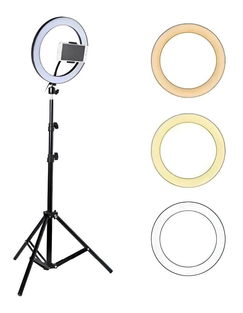 ANILLO DE LUZ LED 26 CM CON TRIPODE AJUSTABLE PARA FOTOG - 1